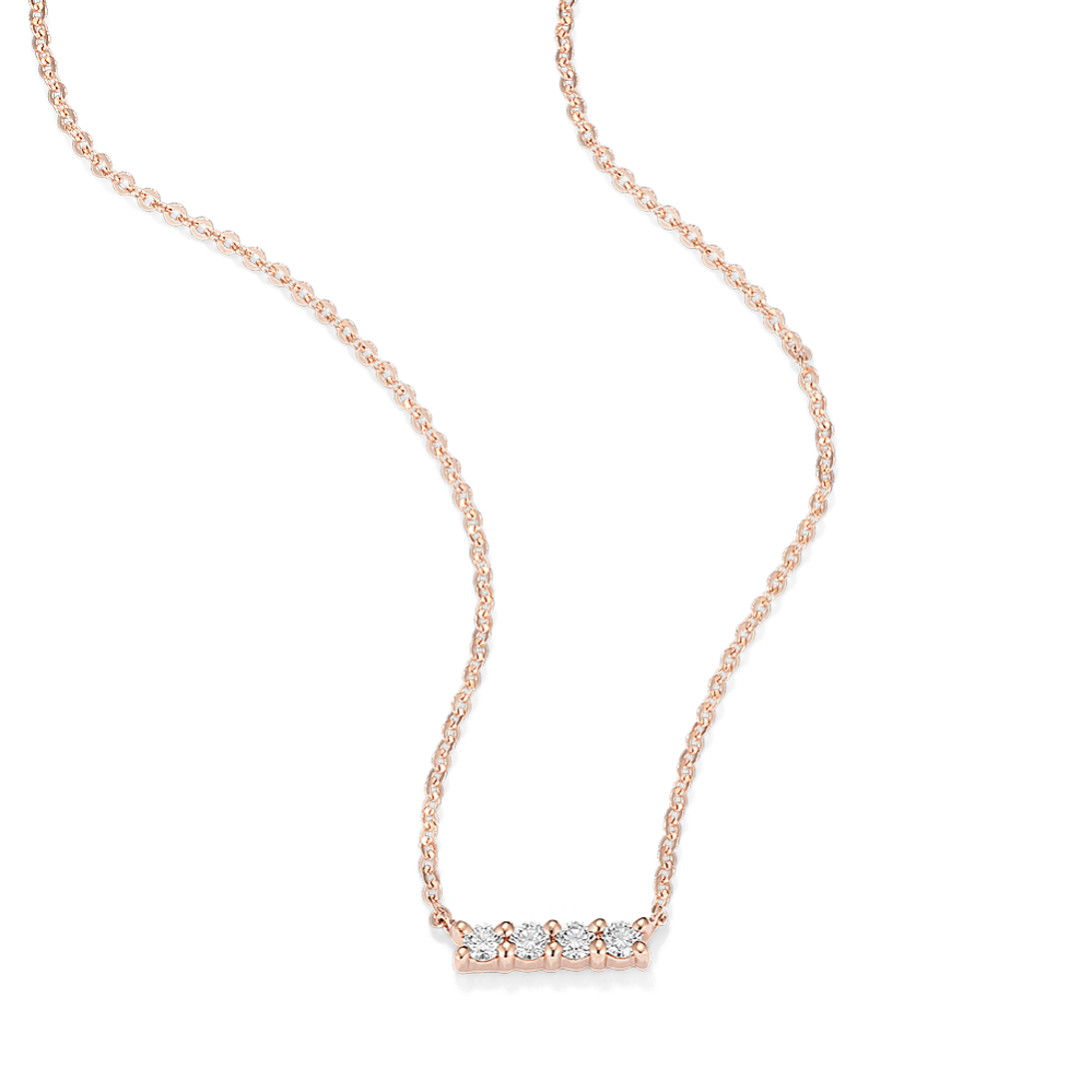 Four-Stone Diamond Bar Necklace | Shane Co.