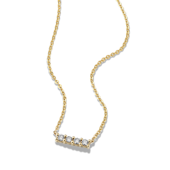 Four-Stone Diamond Bar Necklace