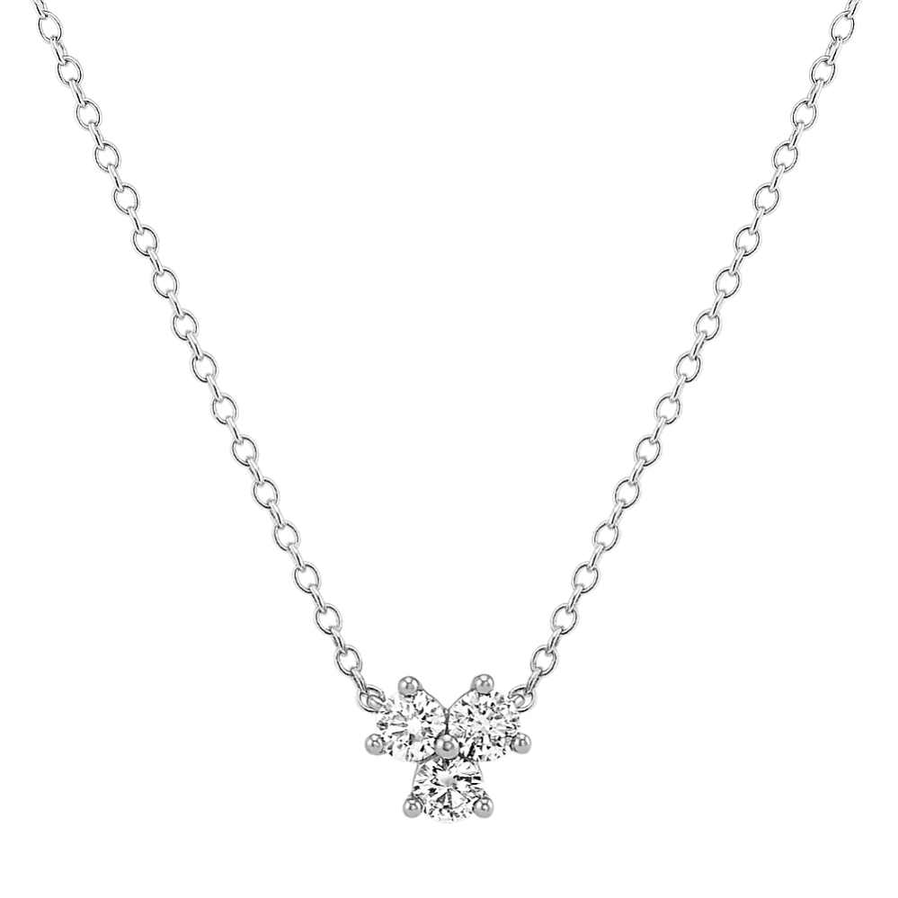 Three-Stone Diamond Necklace (18'')