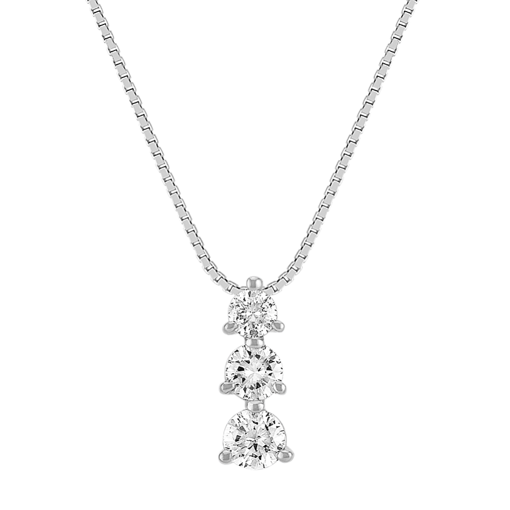 Three-Stone Diamond Pendant (18'')