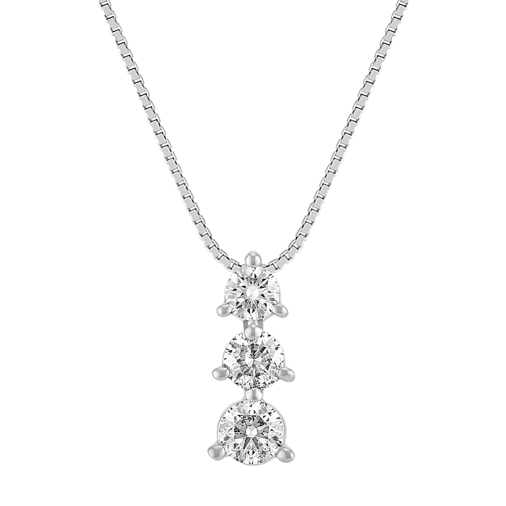Three-Stone Diamond Pendant (18 in)