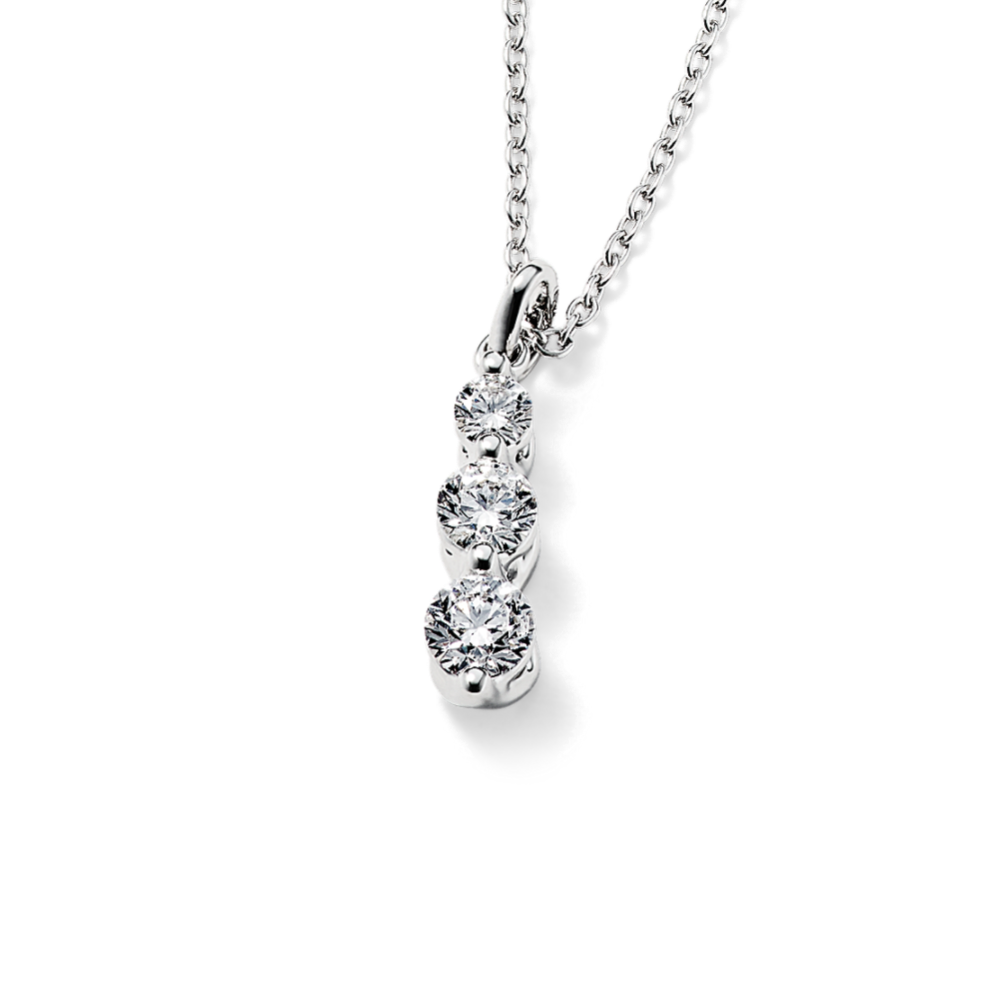 0.45 tcw Three-Stone Diamond Pendant