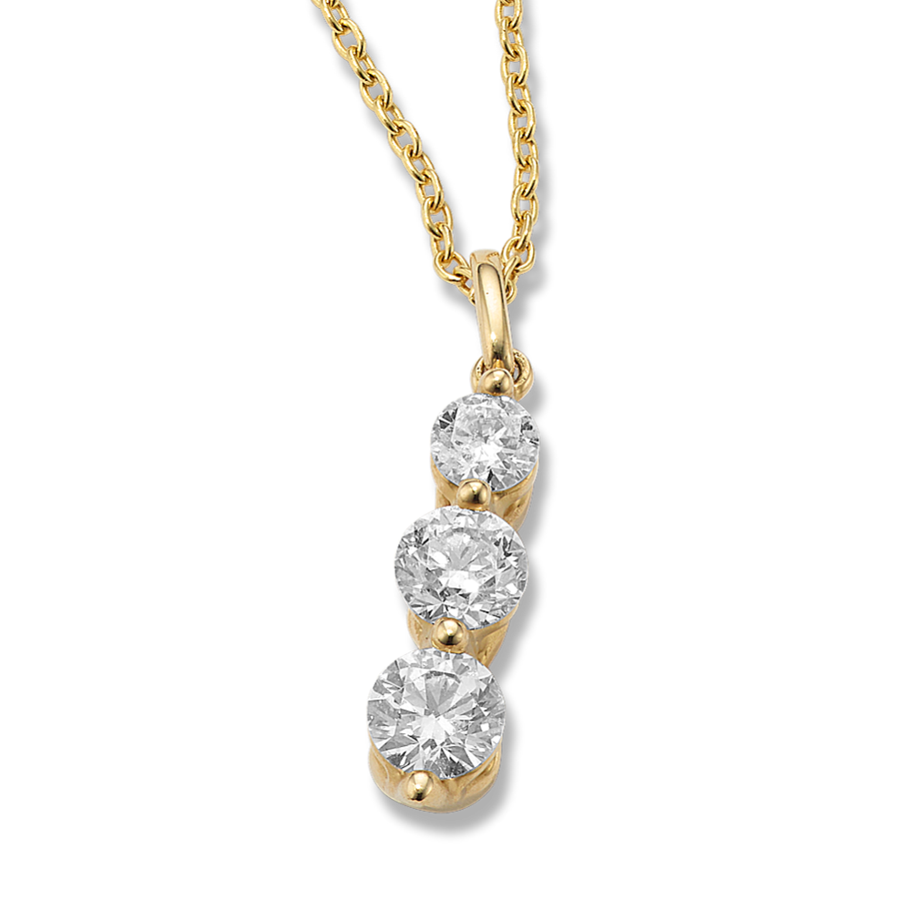 0.70 tcw Three-Stone Diamond Pendant