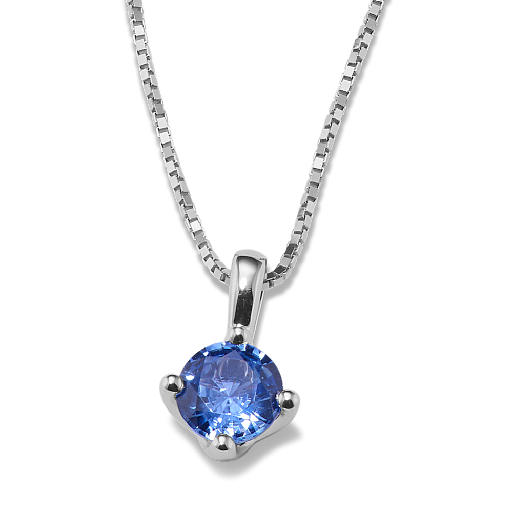 5mm Sapphire Solitaire Pendant (18 in)