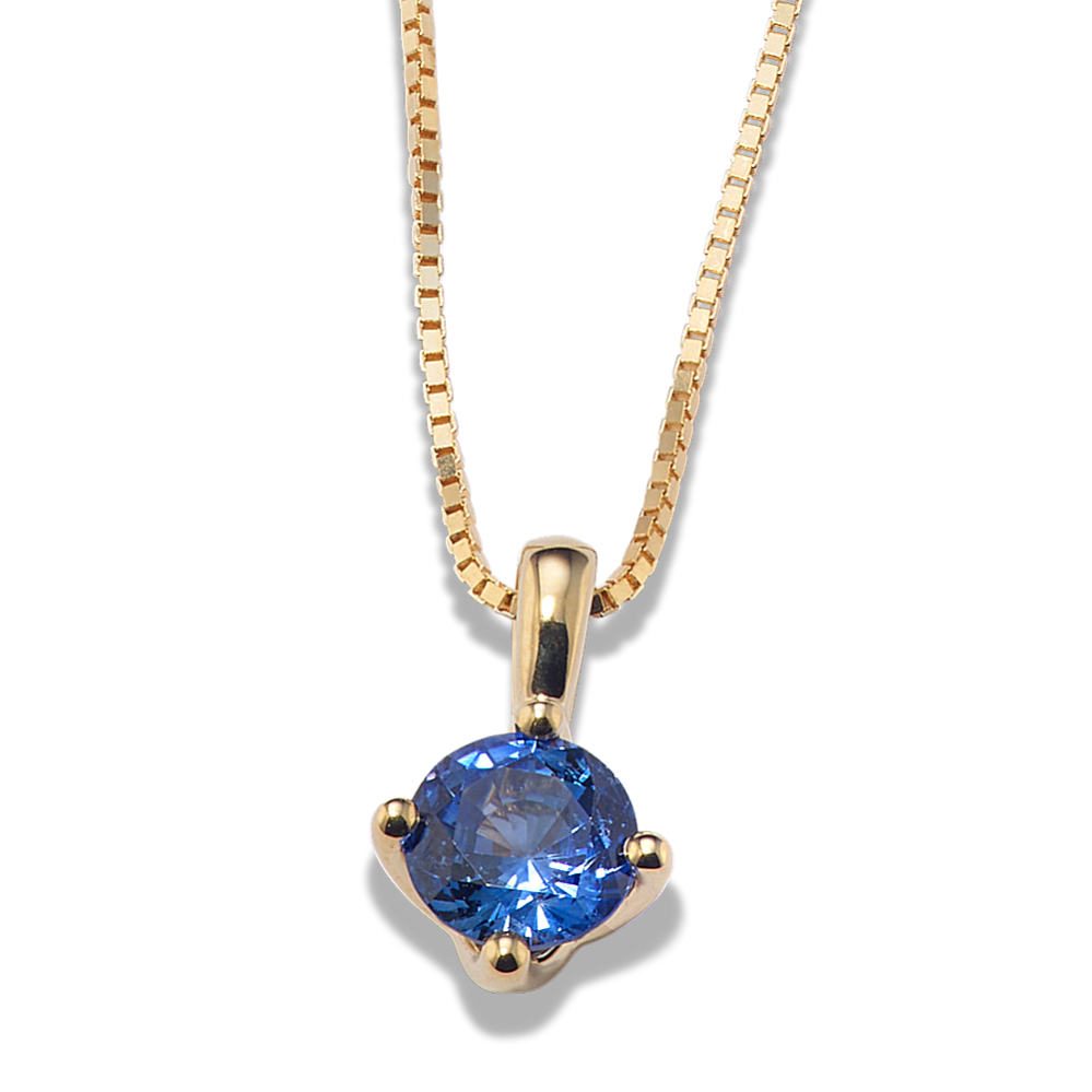 5mm Sapphire Solitaire Pendant (18 in)
