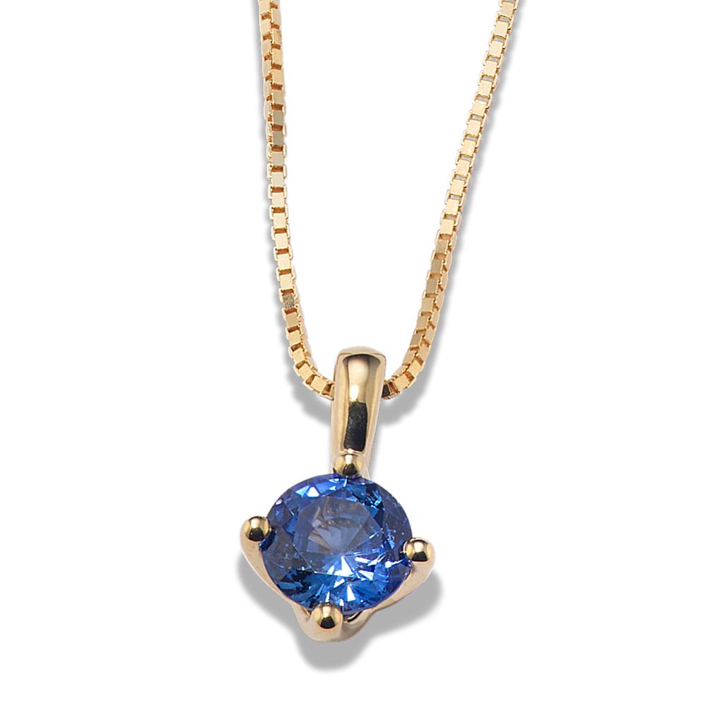 5mm Sapphire Solitaire Pendant