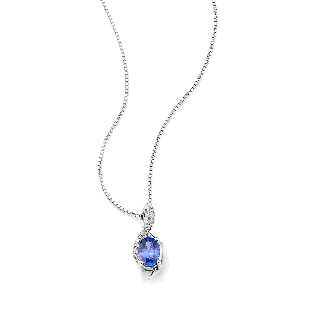 Amara Sapphire & Diamond Infinity Pendant
