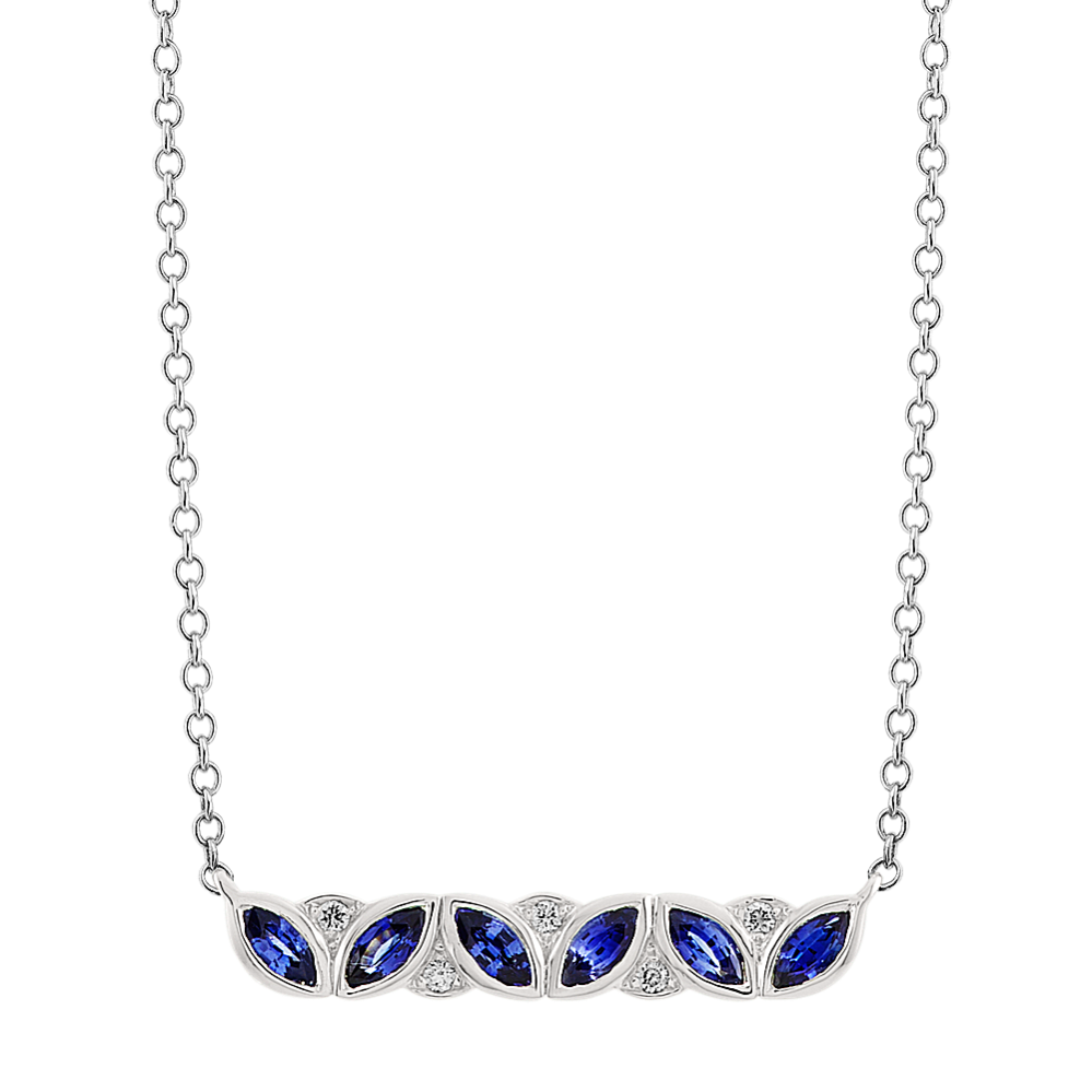 Mariella Sapphire & Diamond Bar Necklace