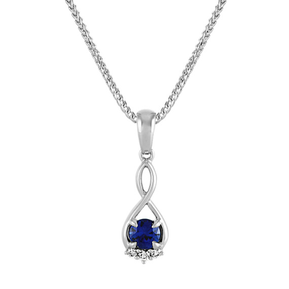 blue sapphire infinity necklace