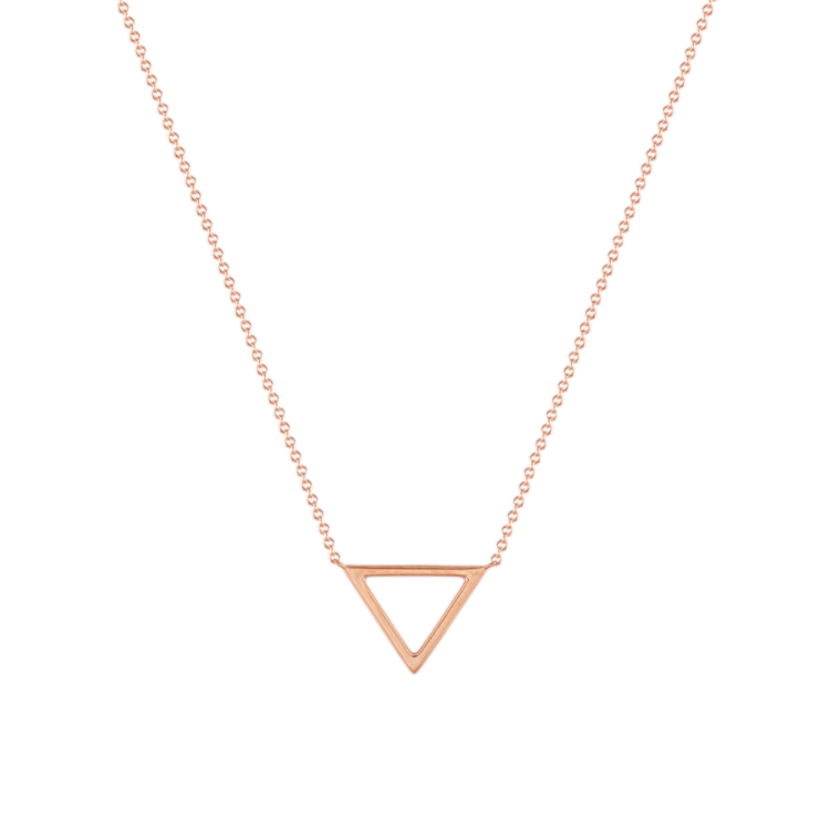Trilogy Diamond Necklace in 14k Rose Gold (18 in)