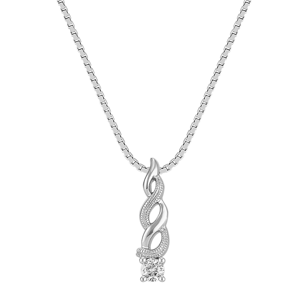 Triple Swirl Diamond Pendant (18 in)