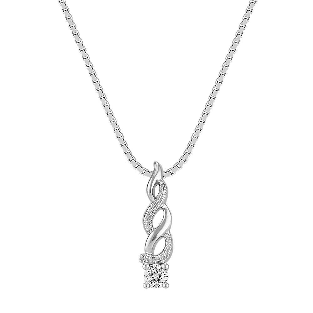 Triple Swirl Diamond Pendant (18 in)