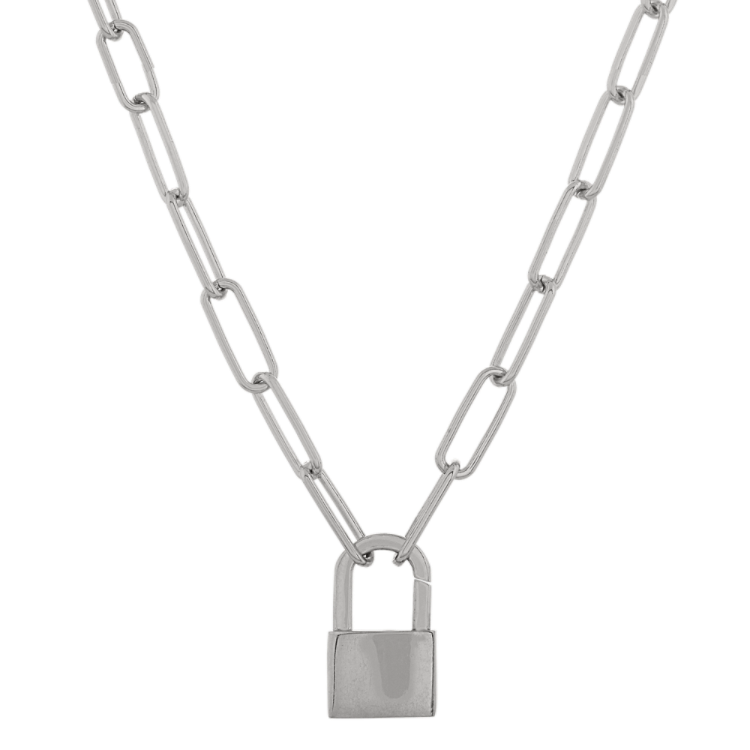 Turner Lock Necklace in Sterling Silver