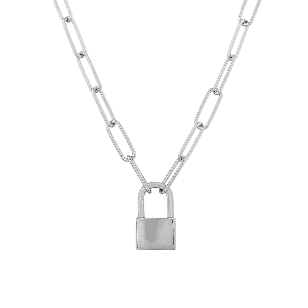 Turner Lock Necklace in Sterling Silver (20 in)