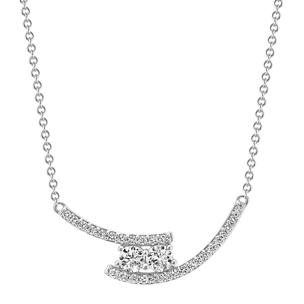 Two-Stone Diamond Necklace (18 in)