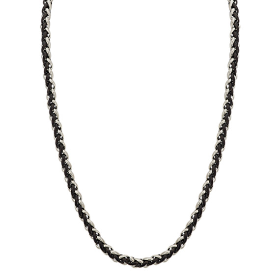 24 inch Mens Two-Tone Stainless Steel Necklace