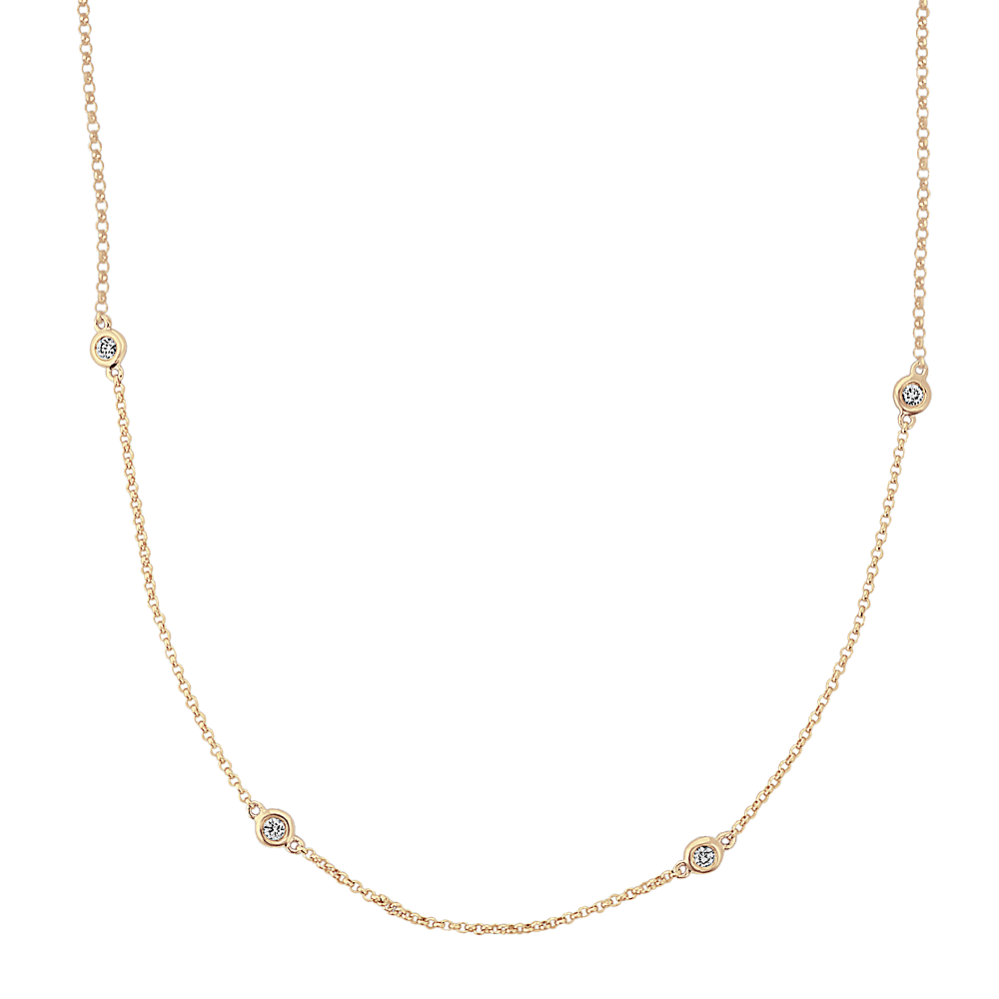 0.10 ct Diamond Station Necklace (18 in)