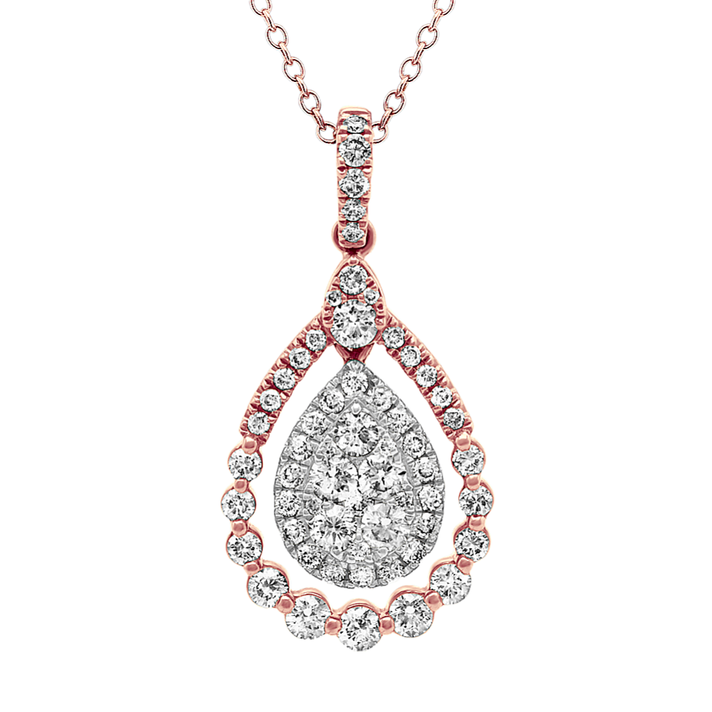 Venice Diamond Halo Pendant (24 in)