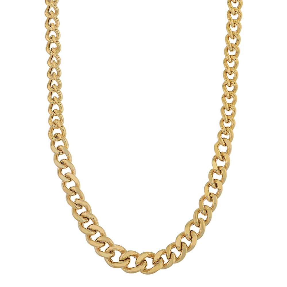 Yellow gold sales curb chain