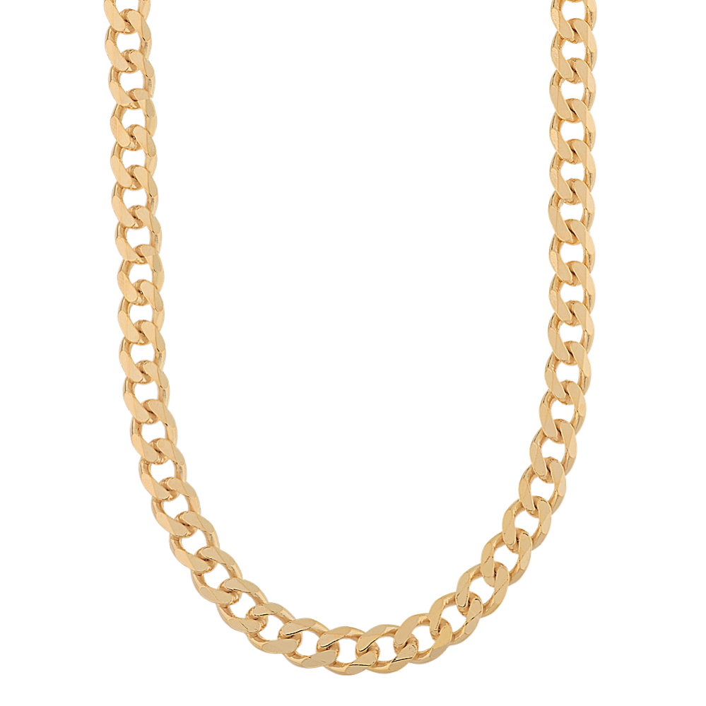 18in 14K Yellow Gold Vermeil Curb Chain (6.4mm)