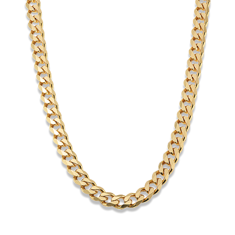 18in 14K Yellow Gold Vermeil Curb Chain (6.4mm)