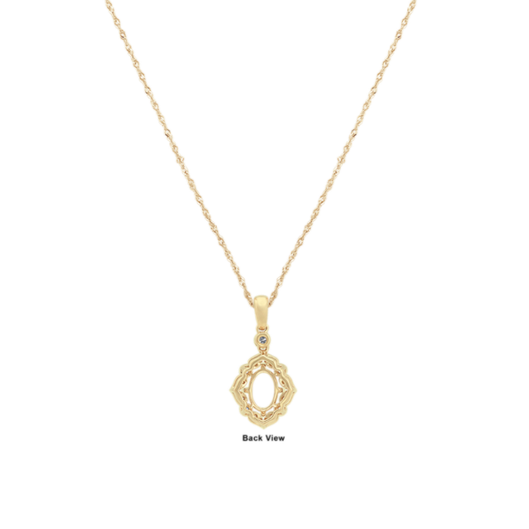 Vintage Natural Diamond Pendant in 14k Yellow Gold (20 in)