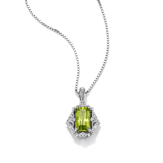 Deanna Peridot & White Sapphire Pendant