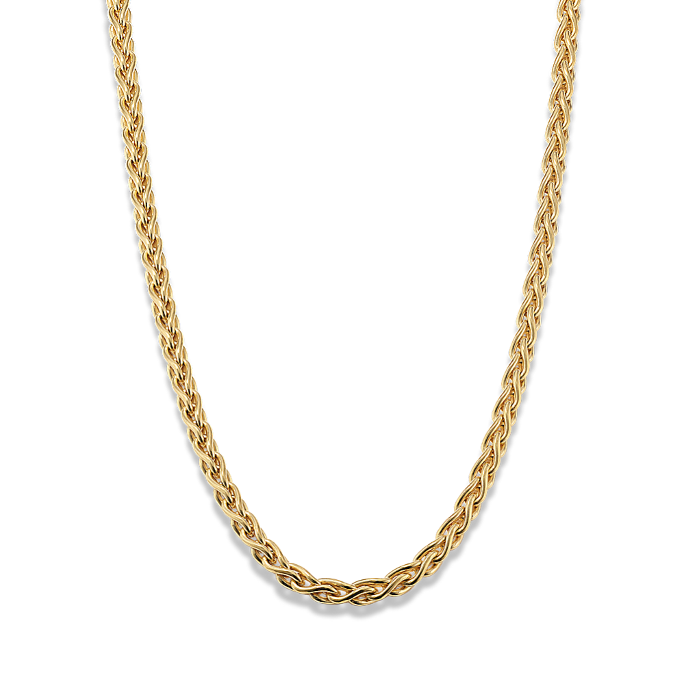 18'' 14K Yellow Gold Vermeil Wheat Chain (3.5mm)