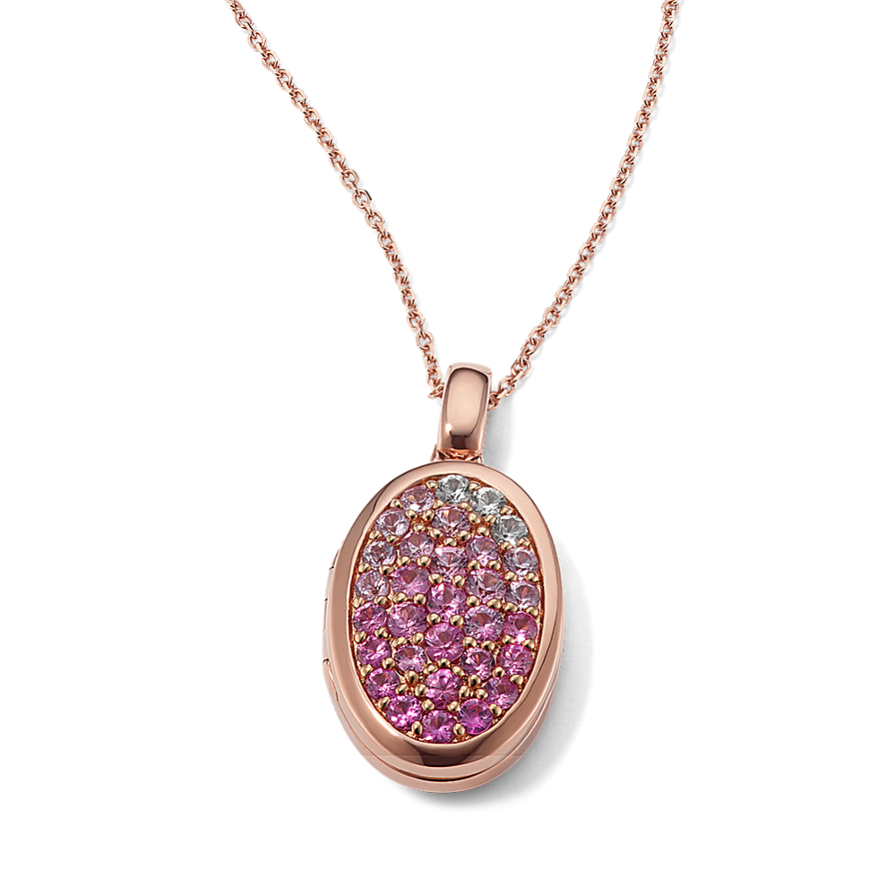 Ombre Pink Sapphire Locket