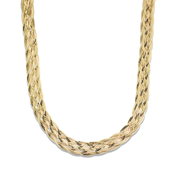 Woven Necklace in 14k Yellow Gold (18 in)