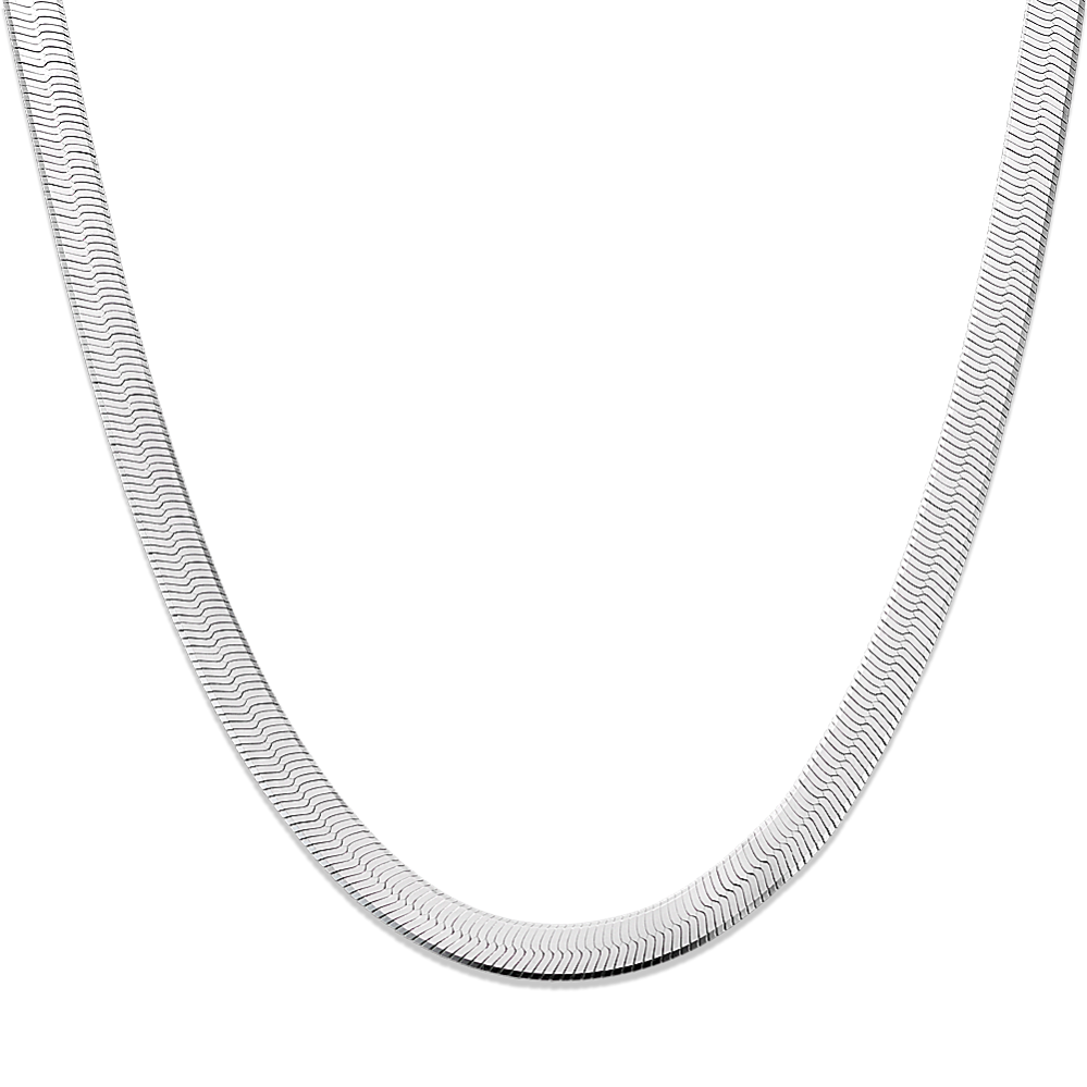 18'' Sterling Silver Herringbone Chain (5.4mm)