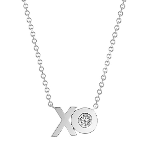 XO White Sapphire Necklace (18 in)
