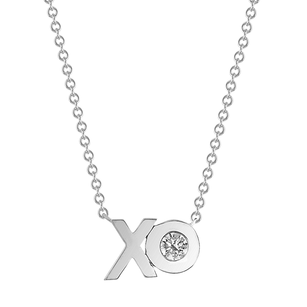 XO White Sapphire Necklace (18 in)
