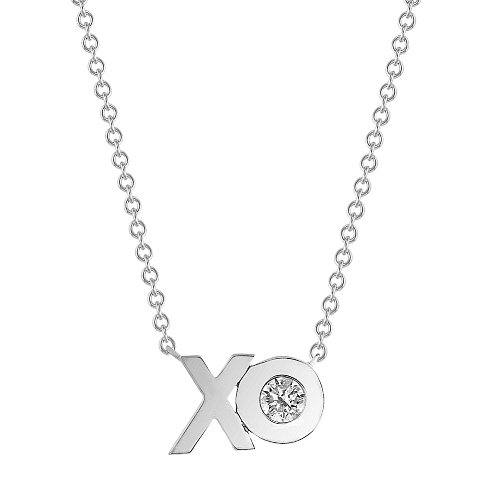 XO White Sapphire Necklace (18'')