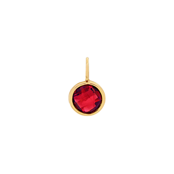 Garnet Bezel Charm