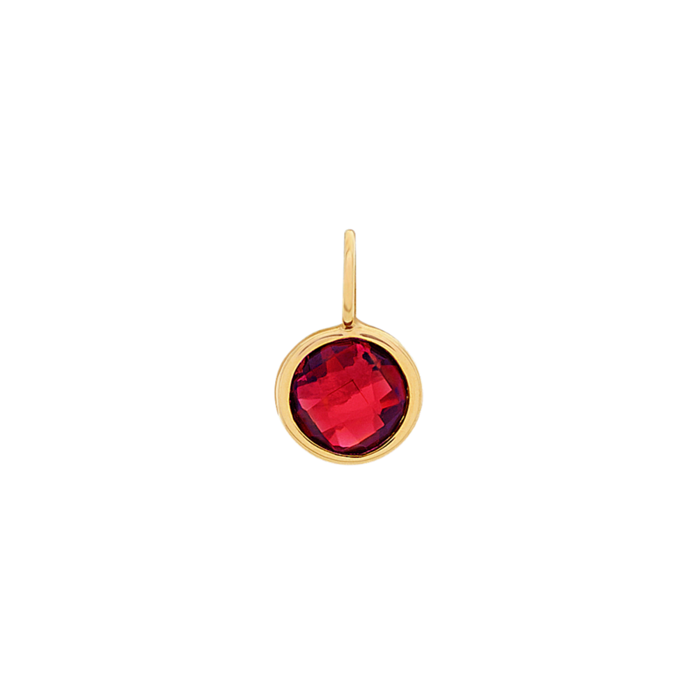 Garnet Bezel Charm