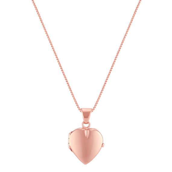 Heart Locket in 14k Rose Gold (18