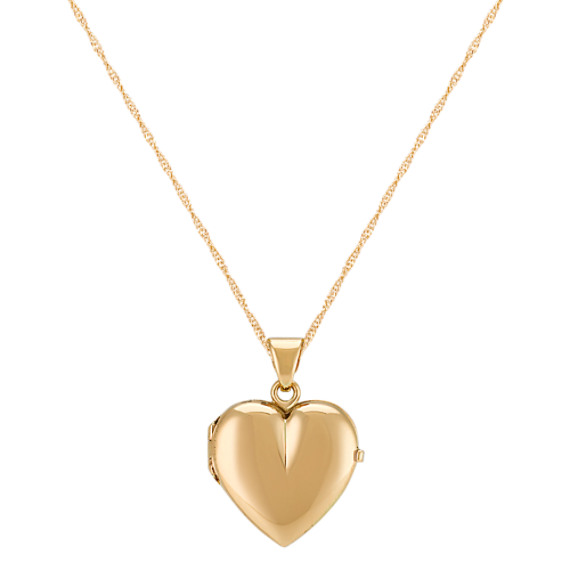 Heart Locket in 14k Yellow Gold (18