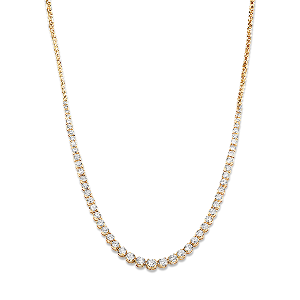 Graduated 4 tcw Diamond Half Tennis Necklace