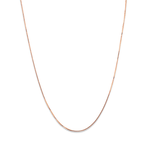 Box Chain in 14k Rose Gold (30 in)