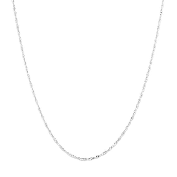 14k White Gold Singapore Chain (30 in)