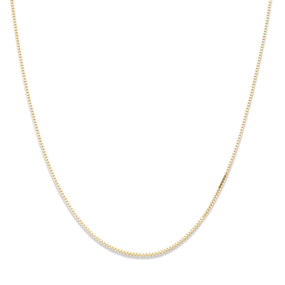 30'' 14K Yellow Gold Box Chain (0.66mm)