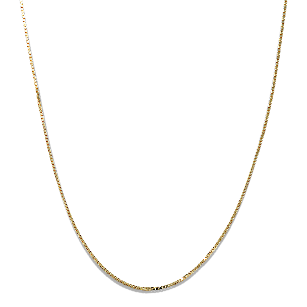 30'' 14K Yellow Gold Box Chain (0.66mm)
