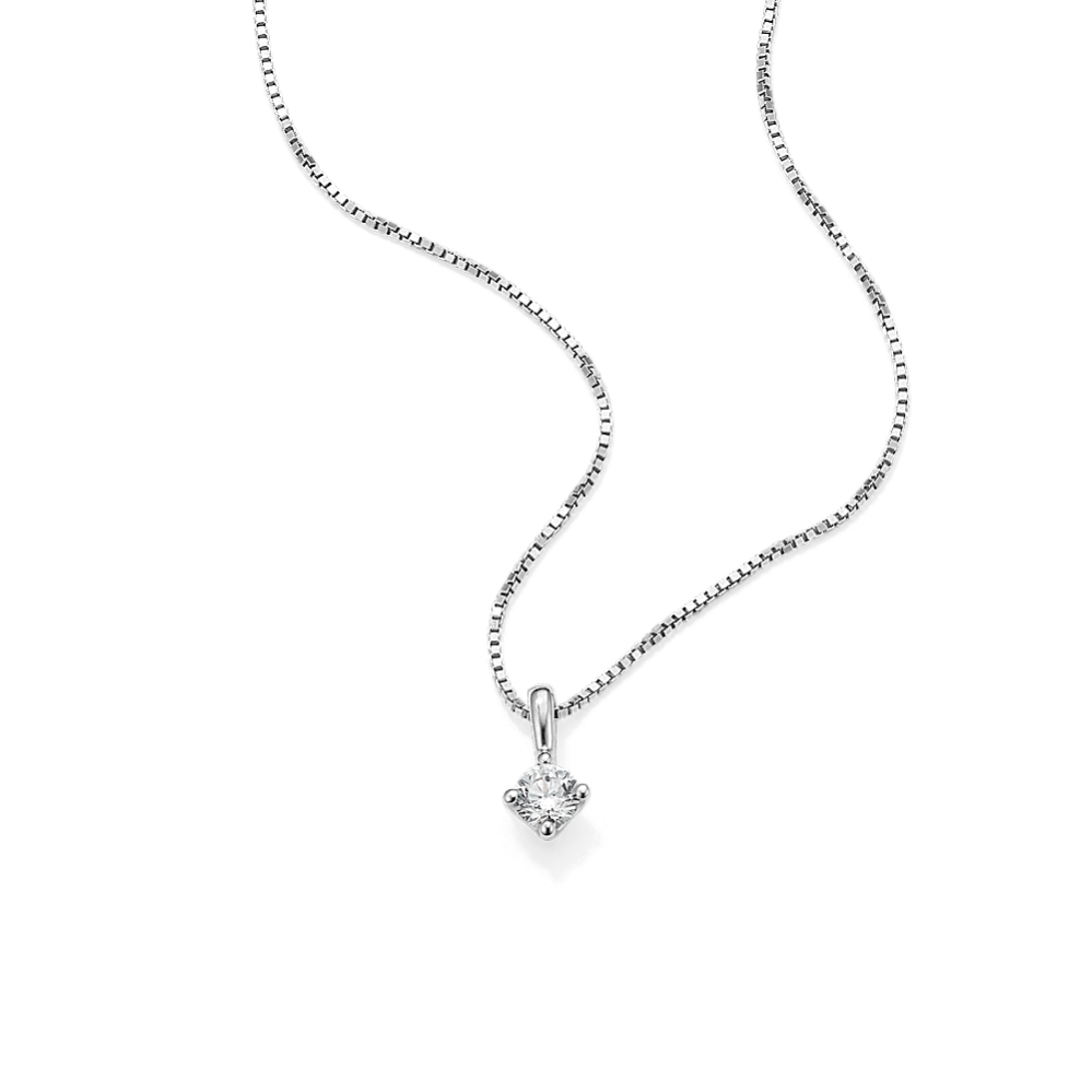 1/6 ctw Diamond Solitaire Pendant