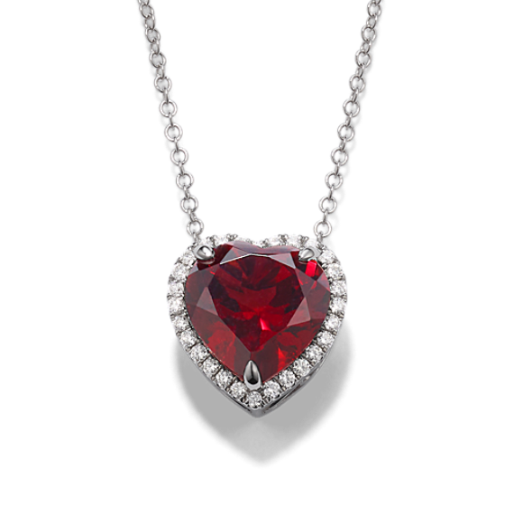 Madeleine Garnet & Diamond Necklace