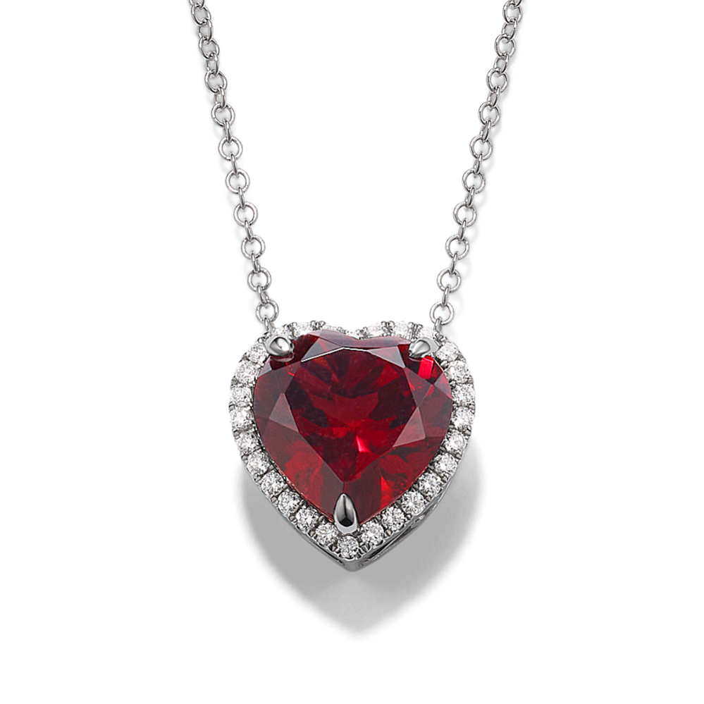 Madeleine Garnet & Diamond Necklace