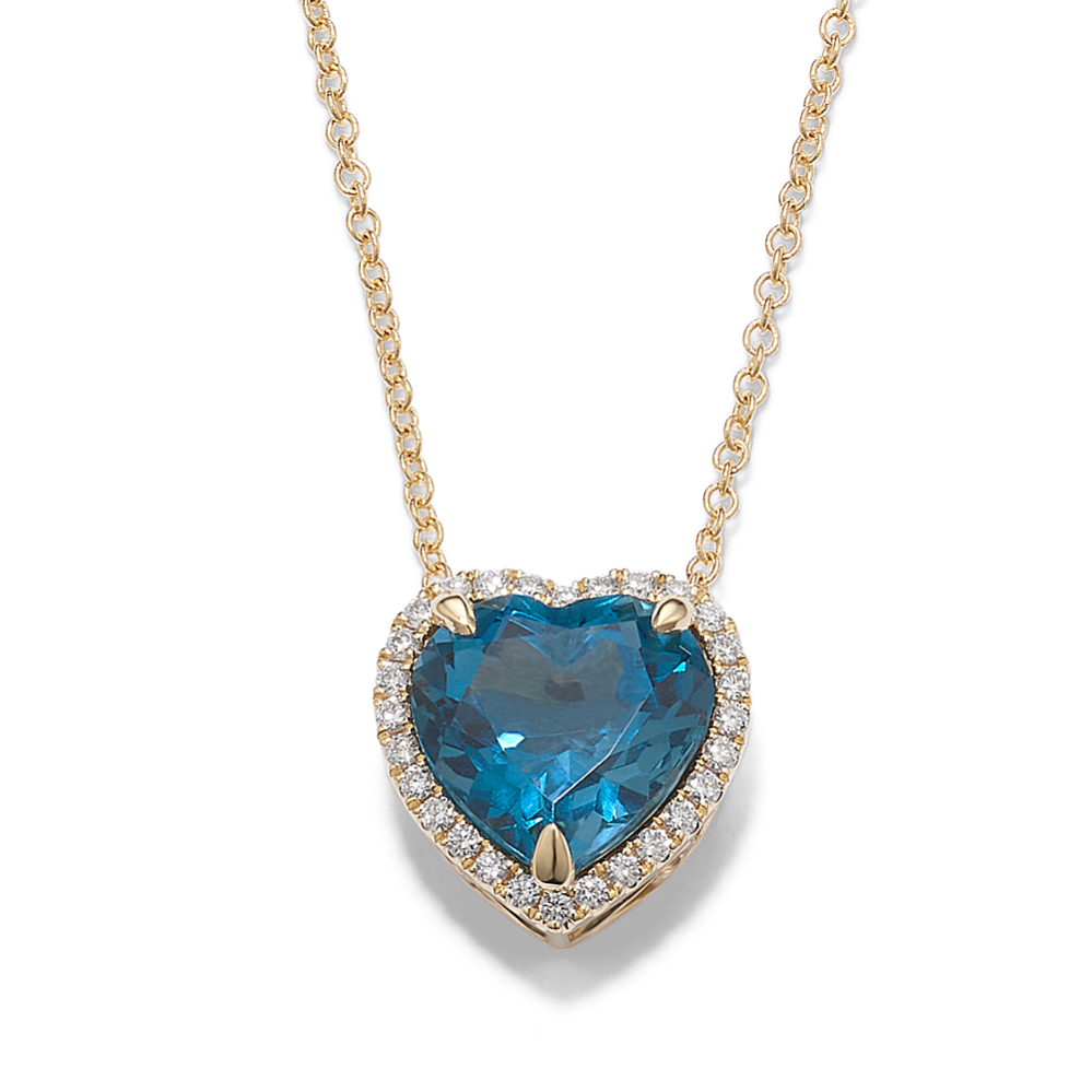Madeleine Blue Topaz & Diamond Necklace