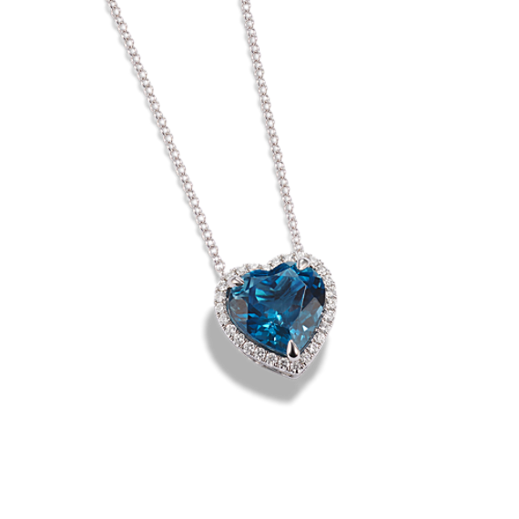 Madeleine Blue Topaz & Diamond Necklace