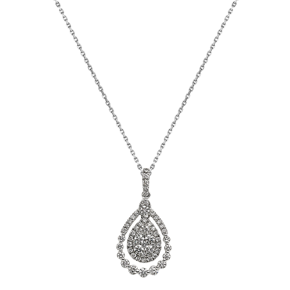 Venice Diamond Halo Pendant (24 in)