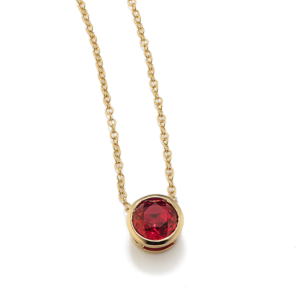 Rosette Ruby Bezel Pendant